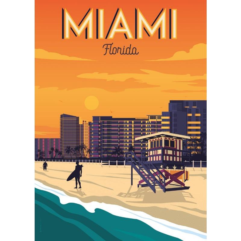 Visit Miami Poster Canvas Printing Miami City Real Photos Wall Art Miami Traveling Aesthetic Print Home Room Bar Wall Decoration