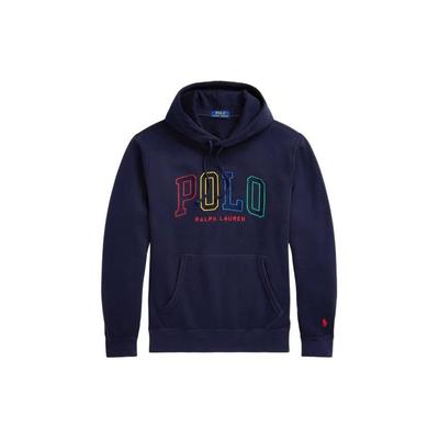 Polo Letter Print Hooded Long Sleeve Sweatshirt Men Sweatshirt Navy-Blue 710926600-001