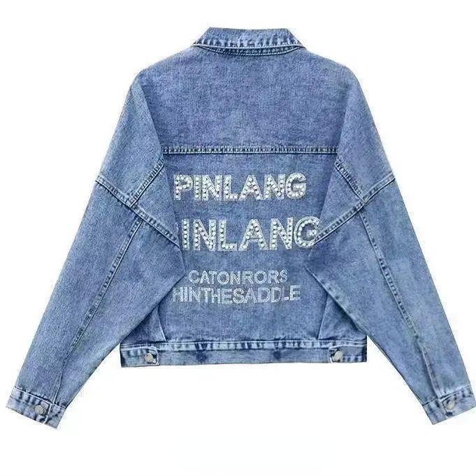 Spring Autumn New Denim Jacket Women Short Paragraph Slim Slimming Hole Embroidered Denim Female Clothing Overcoat