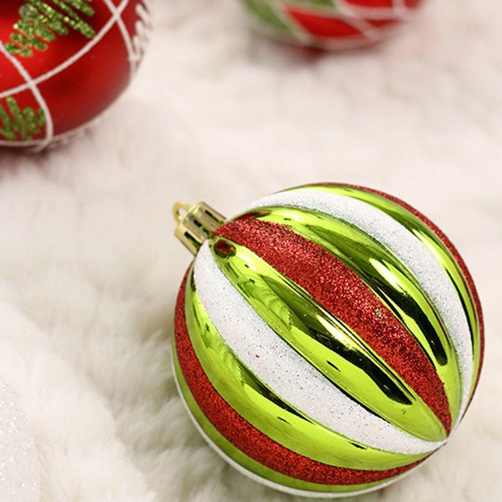 16 Pcs Cartoon Painted Christmas Balls Set 8cm Merry Xmas Tree Decor  Party Favors
