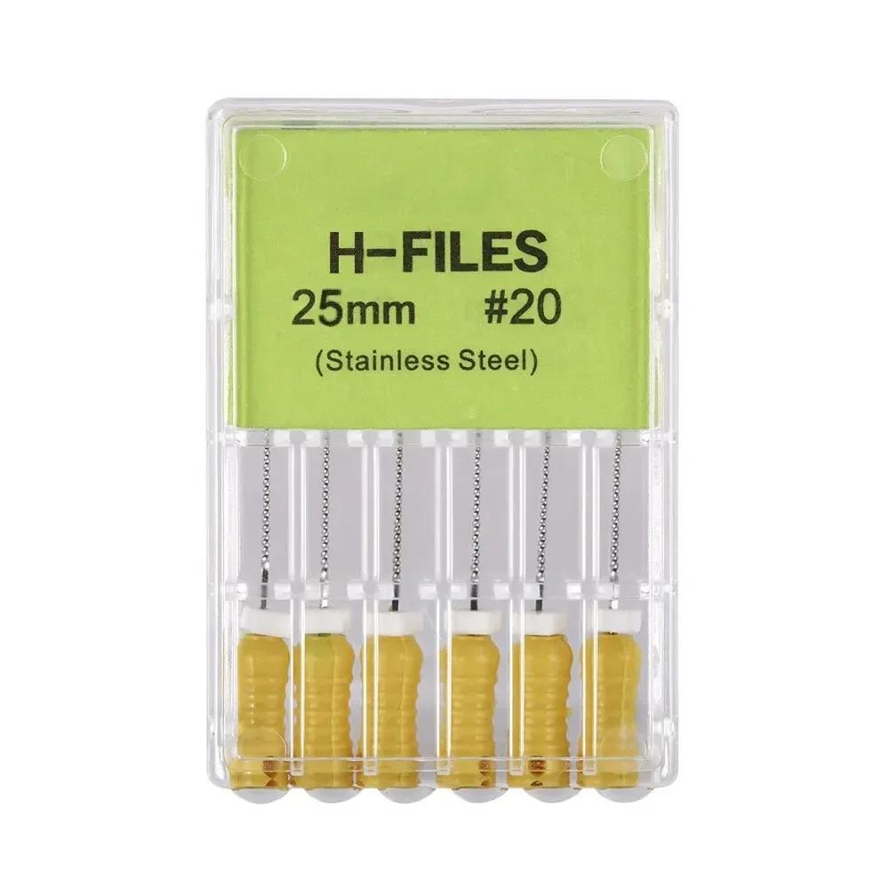 High Quality Dental H- Files Stainless Steel Hand Use Root Canal H File Endodontic Treatment File for Dentistry Instrument