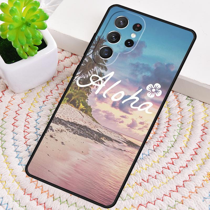 Aloha Hawaii Hawaiian Beach Palms Phone Case for Samsung Galaxy Note 10 Pro S26 Ultra S23 S24 FE S25 S21 S22 PLUS Cove