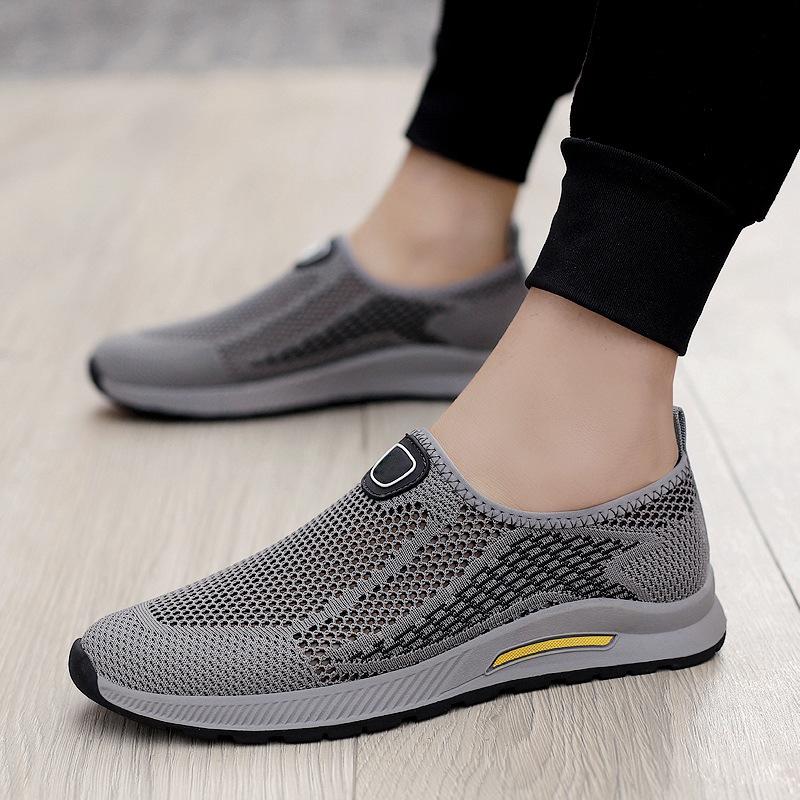 Shoes New Fly-woven Casual Sneakers Breathable and Comfortable Dad Shoes Grandpa Casual Walking Soft-sided Shoes Men's Shoes