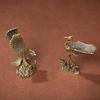 Brass Eagle Figurine with Outstretched Wings - 3D Ornament for Study, Living Room, Bedroom, or Office