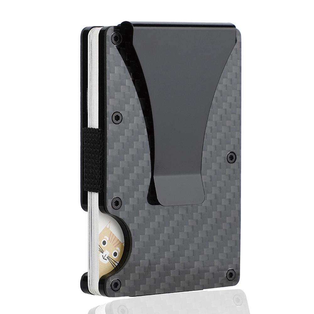 Carbon Fiber RFID-Blocking Minimalist Men's Card Holder Wallet
