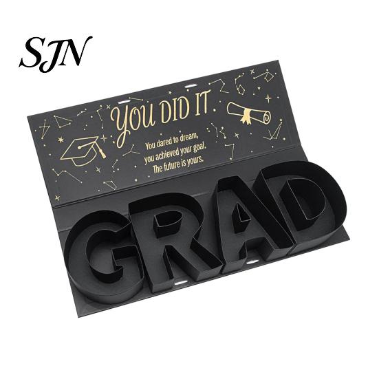 Graduation Party Favors Gift Box 2026 Self-Fillable Letter Shaped Keepsake for Snacks Cash Holder Gifts Flowers DIY High School College Friends