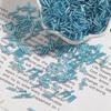 Silver-Filled 2x7mm Rice Tube Glass Beads for Handmade DIY Jewelry and Clothing Accessories