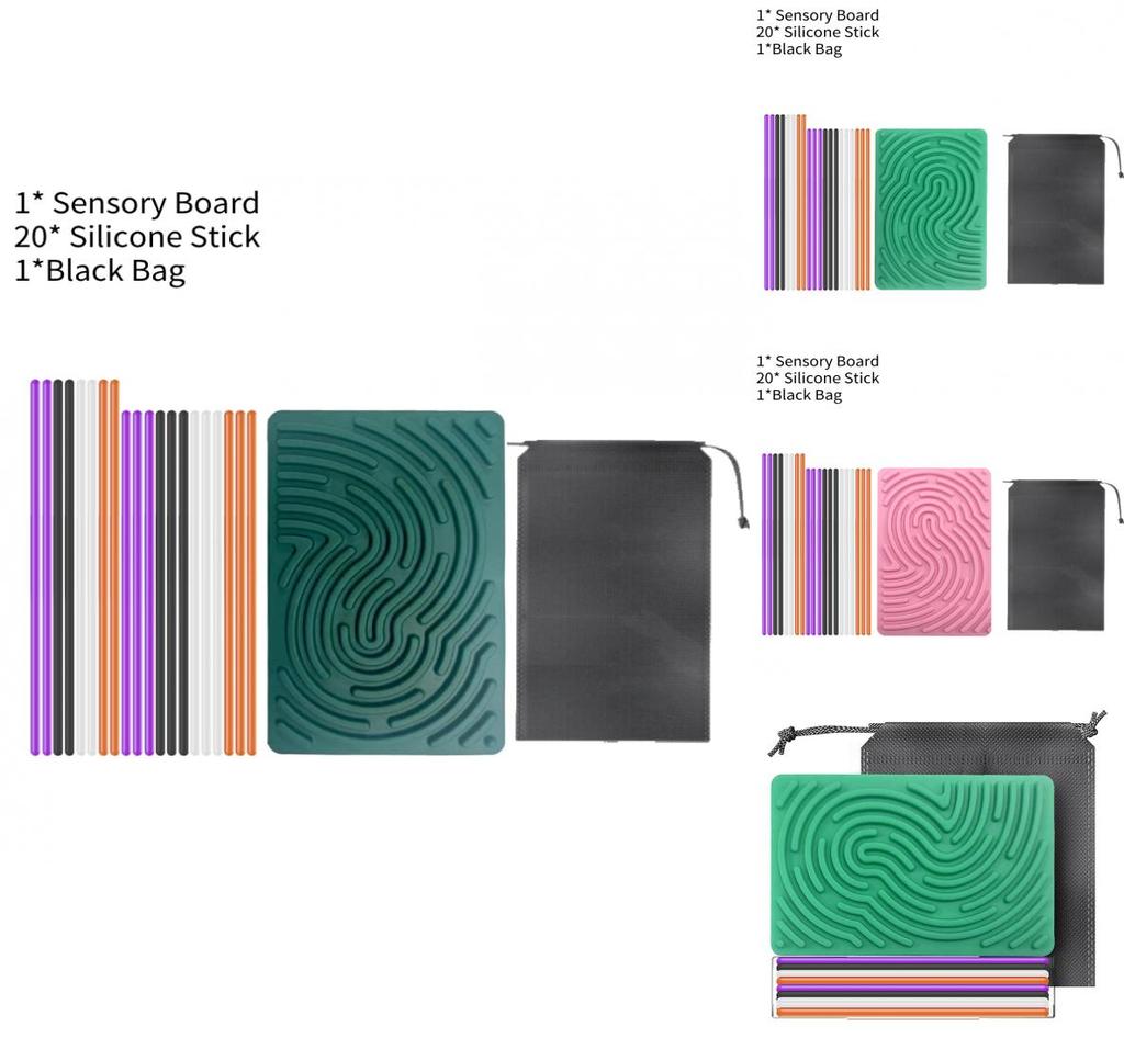 Sensorisches Aktivitätsbrett für Kinder aus lebensmittelechtem Silikonmaterial in mehreren Farben