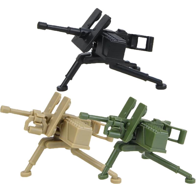 WWII Military Building Block Set Solider Figures Weapons Guns Gatlin M2 Heavy Machine Sentry Post Missile Launching Device MOC Toys  Playsets