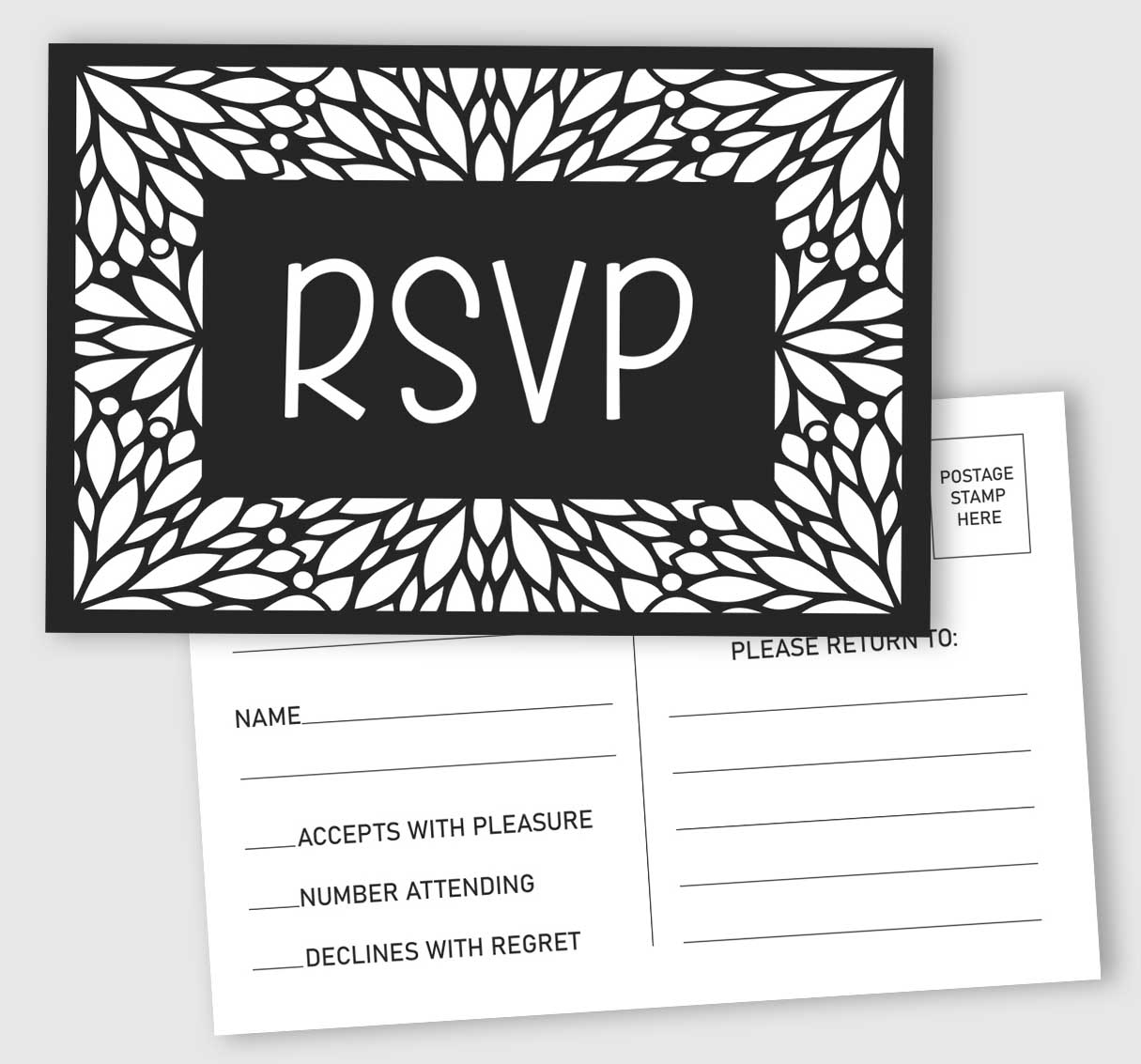 

Inkdotpot 50 Blank RSVP Cards,RSVP Postcards No Envelopes Needed,Gold Confetti Print Response Card,RSVP For Wedding,Baby Shower,Bridal 4x6 Inches чорний