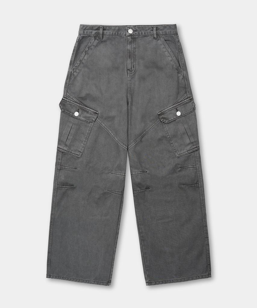 EXCONTAINER Vintage Dyed Cargo Pants (Grey)