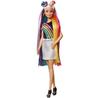 Barbie-Puppe Glänzende Regenbogenhaare + Zubehör FXN96