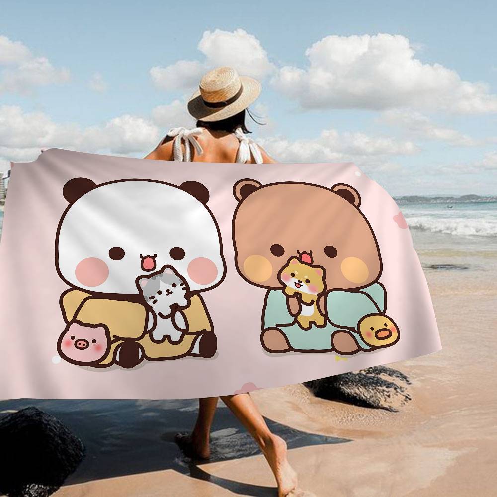 Popular B-BUBU D-DUDU Character Big Microfiber Beach Towels Quick Dry Towel Sand Beach Towels Pool Towel For Travel Swim Pool