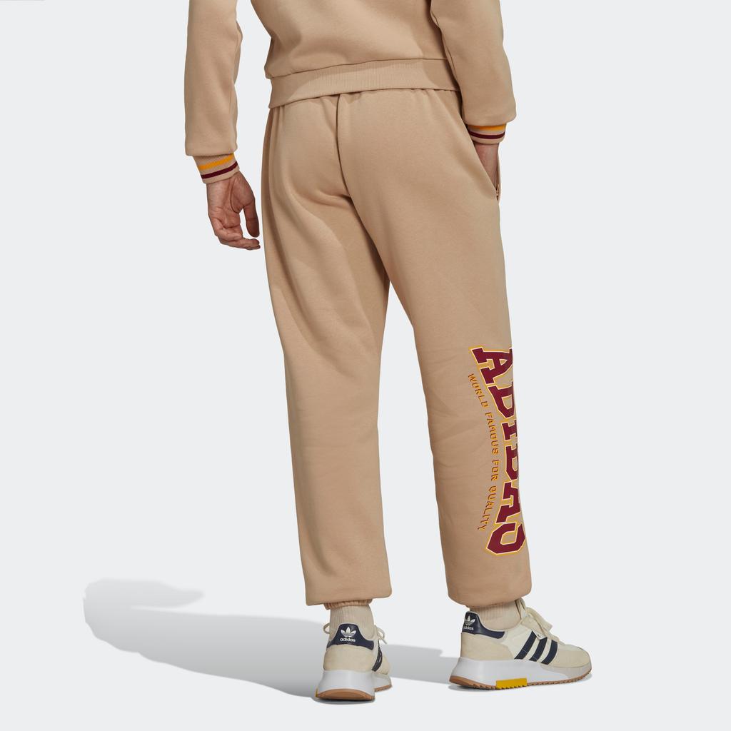 Adidas Varsity Sweat Pants Magic Beige Men Streetwear HY6044