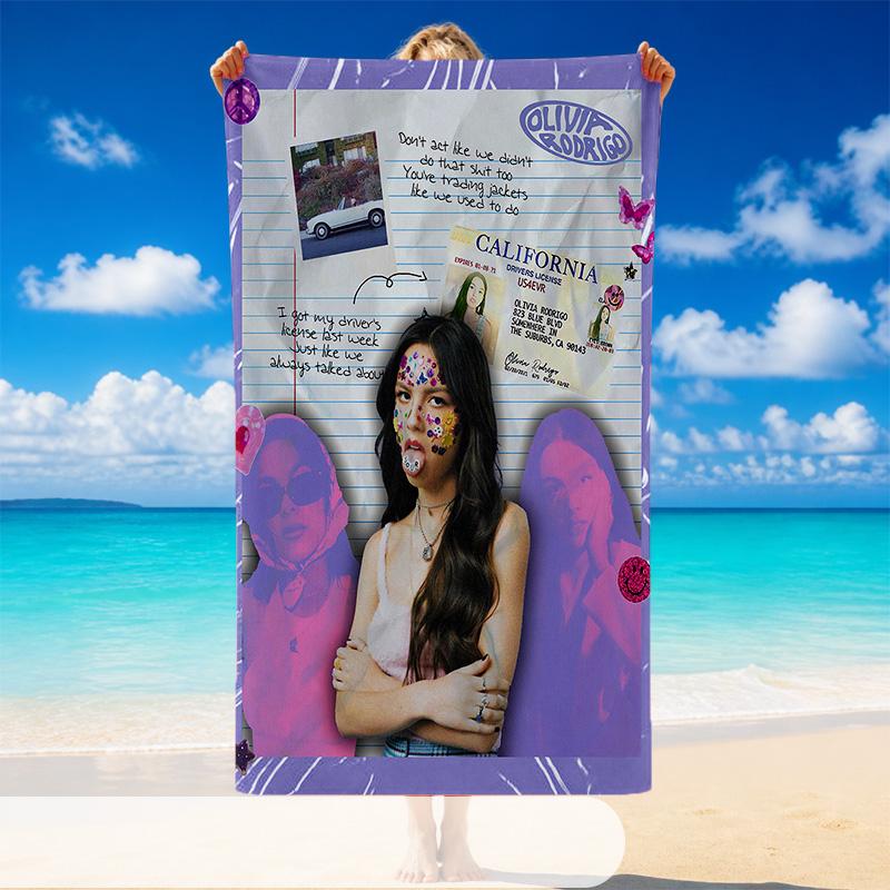 Olivia Rodrigo Beach Towel, Soft Large Absorbent Towel For Beach Swimming Pool Travel Vacation
