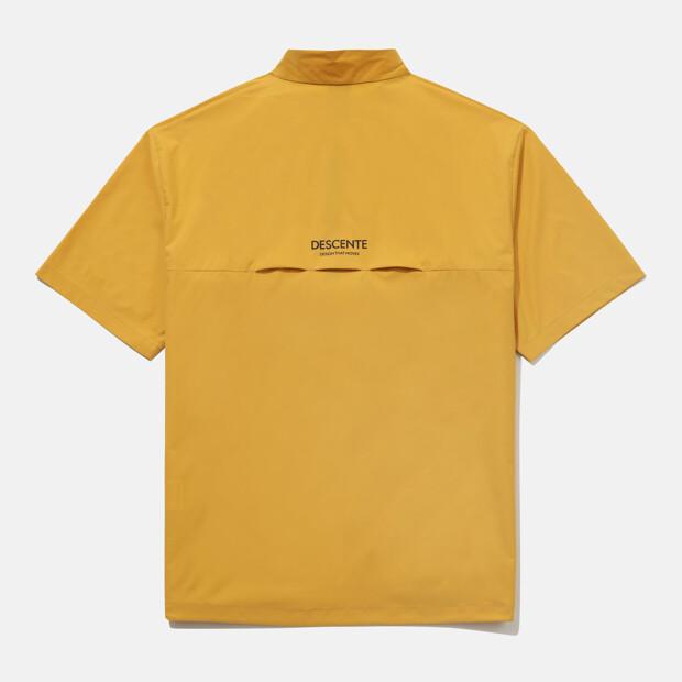 DESCENTE Stretch Woven Short Sleeve Anorak Yellow Sr223Uan44