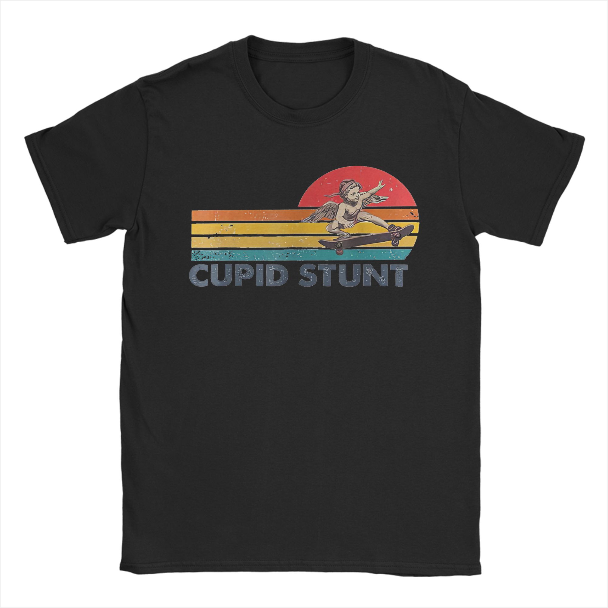 Novelty Cupid Stunt Funny Sarcastic TShirts for Men Crew Neck Pure Cotton T Shirts Short Sleeve Tees Graphic Printed Clothes S