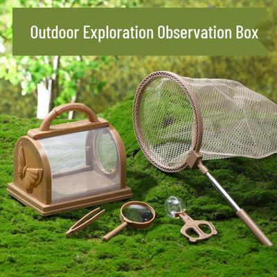 Children's Outdoor Exploration Bug Catching Kit with Net and Observation Box