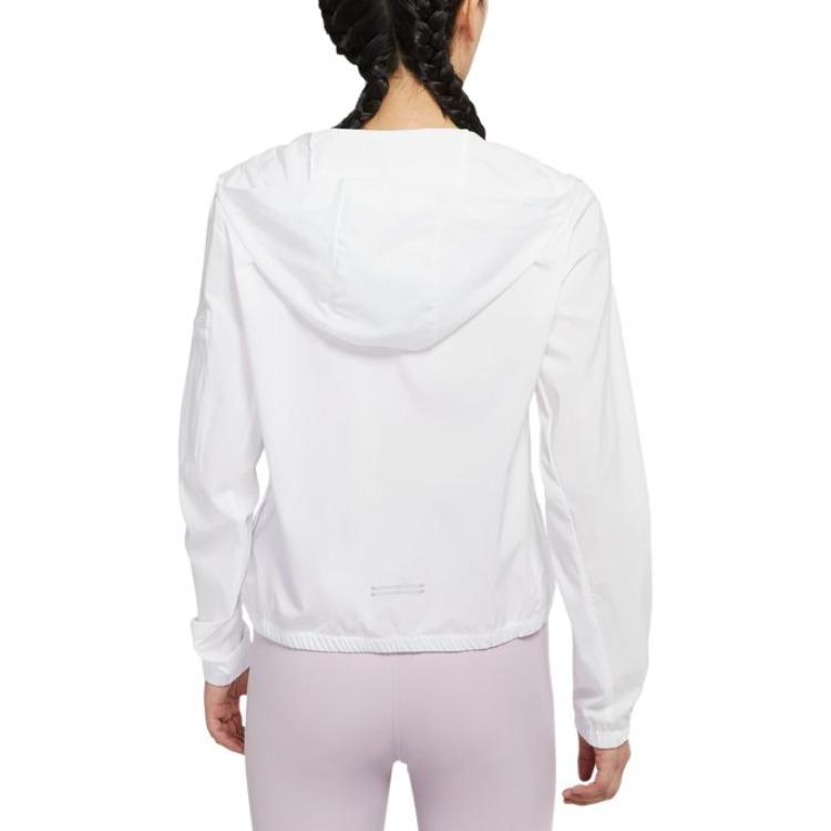 Nike Women'ss Logo Running Hooded Jacket White DH1991-100