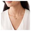 Emporio Armani Diamond Bow Pendant Clavicle Chain 925 Silver Necklace Women's Rose Gold Rose gold F base package