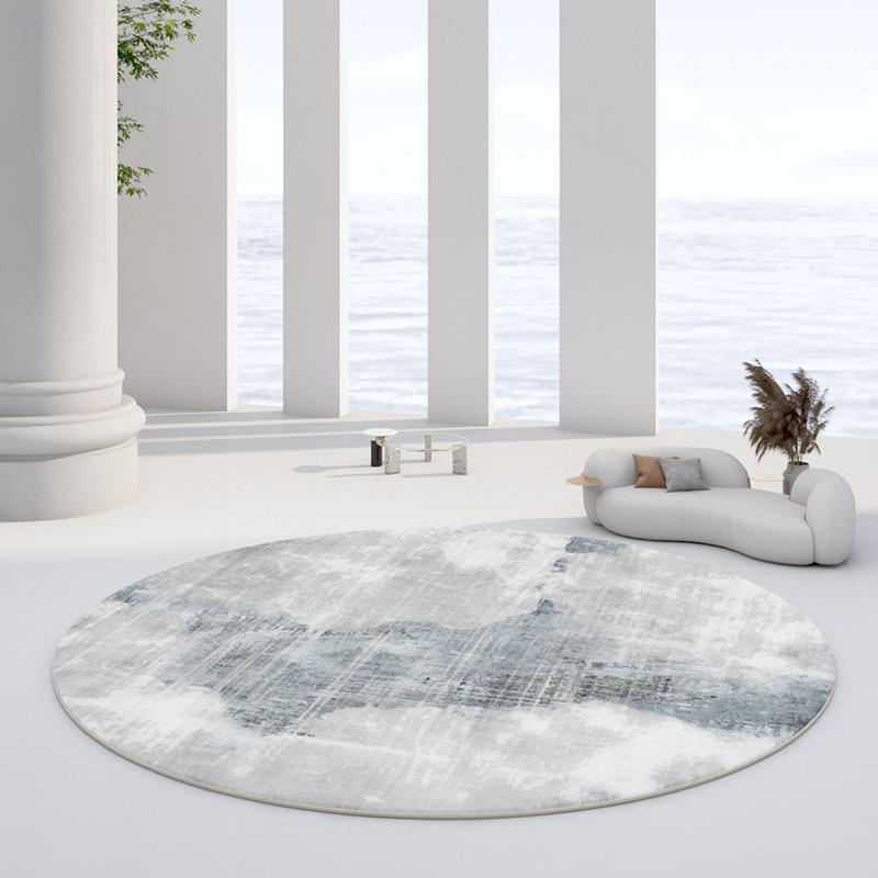 

European Style Round Plush Rugs for Bedroom Decor Carpets for Living Room Soft Area Rug Home Thicken Carpet Fluffy Floor Mats 80x80CM