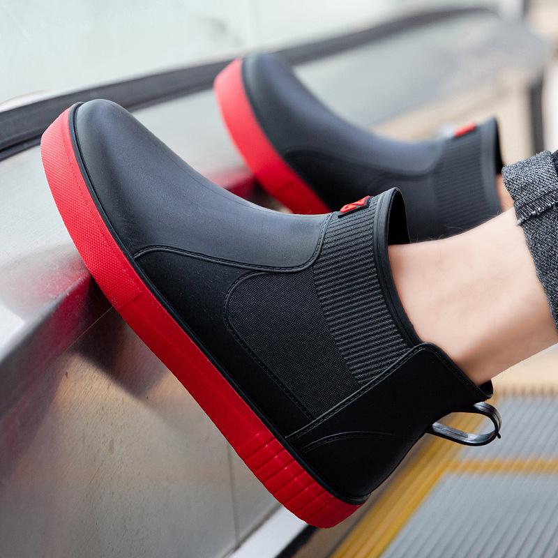 Качественные мужские резиновые сапоги мужские нескользящие резиновые сапоги 2024 года мужская износостойкая обувь в сезон дождя и снега Botas Lluvia непроницаемые 39 3426₽