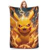 Pikachu Lightning Transformation Blanket Quality Soft  Bedding Throws Winter Students Couch Chair Sofa Bed Fluffy Bedspread