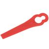100Pcs Trimmer Plastic Blade Replacement for Garden Lawn Mower 80mm Length 11x7mm Hole DiameterRed