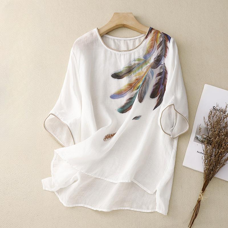 

Женская летняя тонкая свободная футболка с круглым вырезом и коротким рукавом с литературным принтом, дышащие топы XS