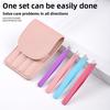 Christmas Gift Beauty Tweezers 4-piece Set Of Colorful Stainless Steel Professional Eyebrow Clip False Eyelash Makeup Tools