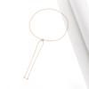 Retro Long Tassel Adjustable Necklace for Women Stainless Steel Thin Link Choker Necklace Temperament Sweater Chain Jewelry