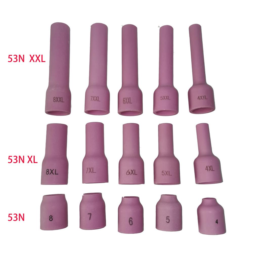 53N 53NXL 53NXXL Gas Lens Almunia Nozzle Ceramic Cup Extra Long For PTA SR DB WP 9 20 25 TIG Welding Torch
