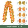 Artificial Maple Leaves Halloween Thanksgiving Decoration Autumn Fall Leaf Simulated Maple Leaf Garland Fallen Leaves Rattan