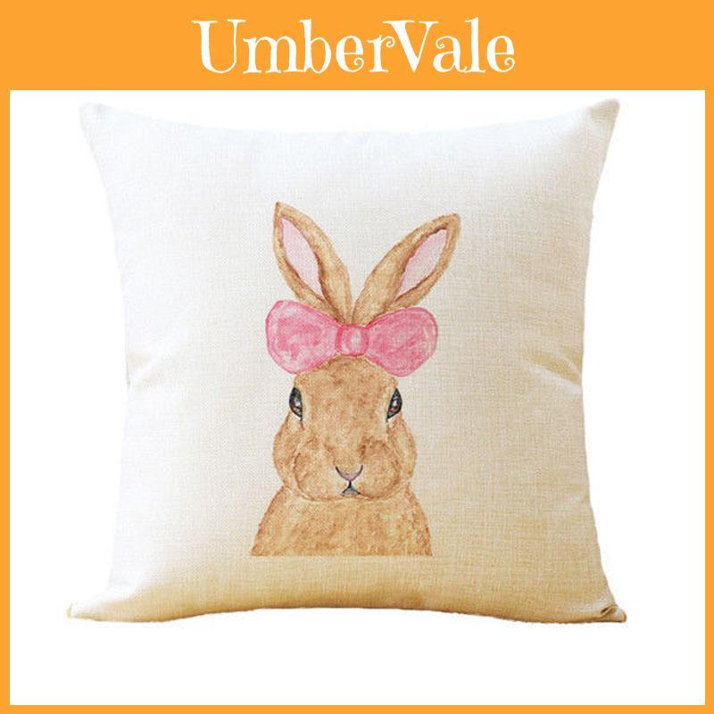 Classic Animal Printed Rabbit Pillowcase For Sofa Throw Pillows And Elegant Home Decor