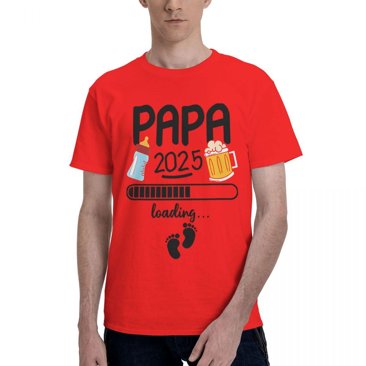 

Papa 2025 100 Cotton Casual Breathable Confortable T Shirt Short Sleeve TShirt Men Clothes S