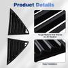 Pair Gloss Black Rear Side Window Trim Spoiler for Chrysler 300C Sedan 2011- Window Shutter Cover Louver Air Vent