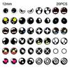 20pcs/10pairs Crystal Puppet Crystal Eyes 6mm-20mm Dolls DIY Tools  DIY Doll Accessories