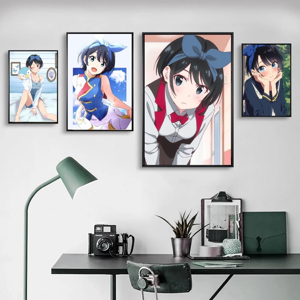1pc Sarashina Ruka Anime Rent-a-Girlfriend Poster Poster Art Print Bar Living Room Furniture Decor