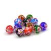 10Pcs DIY Charms Handmade Lampwork Glass Beads Round Flower Isolation Beads 14mm For Jewelry Making DIY Pendants Necklace Earrings Accessory