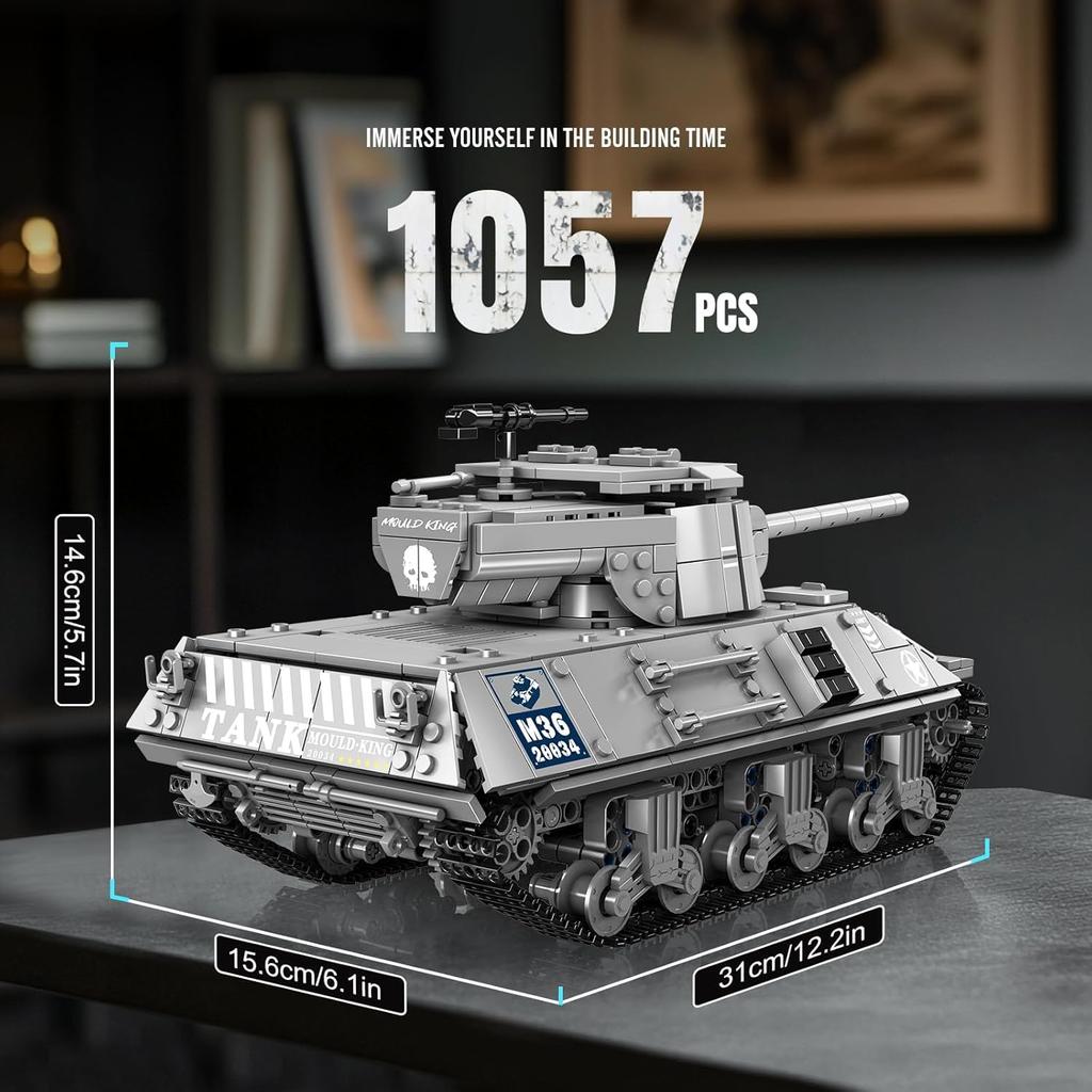 MOULD KING 20034 Tank Building Blocks Set, Military Vehicle Construction Block Kits
