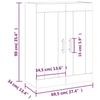 VidaXL Armoire murale noir 69,5x34x90 cm 828501