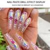 1 Set Round Nail Art Rhinestone Kit with Storage Box 12 Grids Flatback Rhinestone DIY Nail Design Crafting Decoration Fake Gems