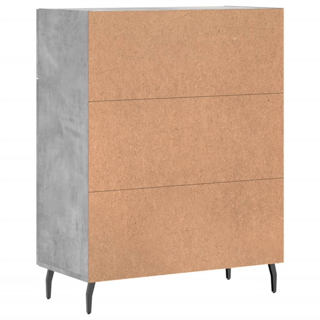 Sideboard Concrete Grey 69.5 X 34 X 90 Cm Particleboard