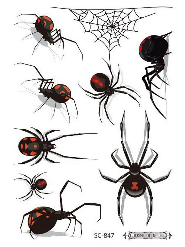 

Наклейки-татуировки на Хэллоуин в виде паутины — дизайн ужасов и юмора 150x105 mm