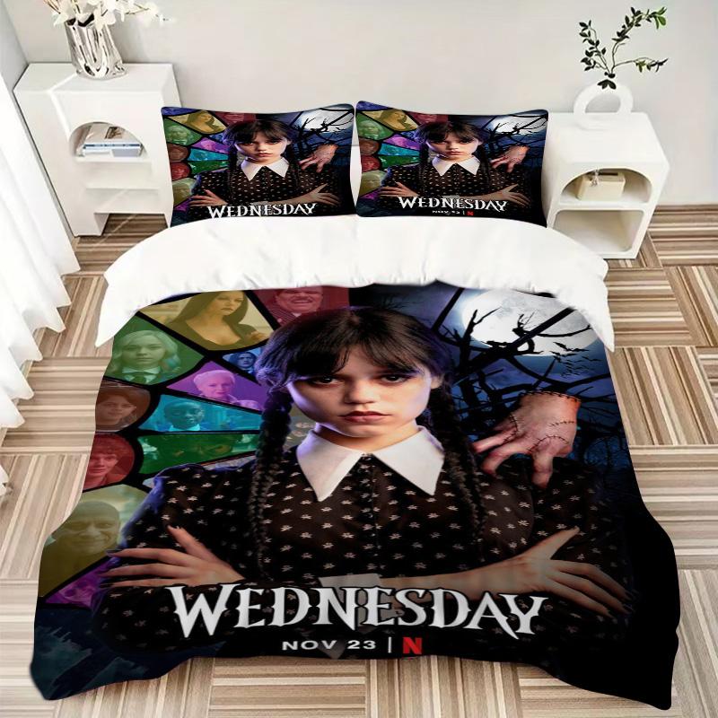 Wednesday Addams Movie Poster Print 3Pcs Bedding Setduvet Cover With 2 Bedropillowcase Home Birthday Gift