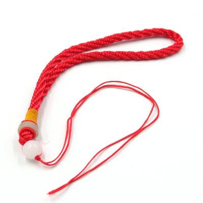 Hand-Woven Jade Pendant Lanyard - Cultural Play Rope Accessory