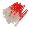 30pcs Luminous Squid Skirts Soft Artificial Octopus Luminous Bait for Saltwater Freshwater Red