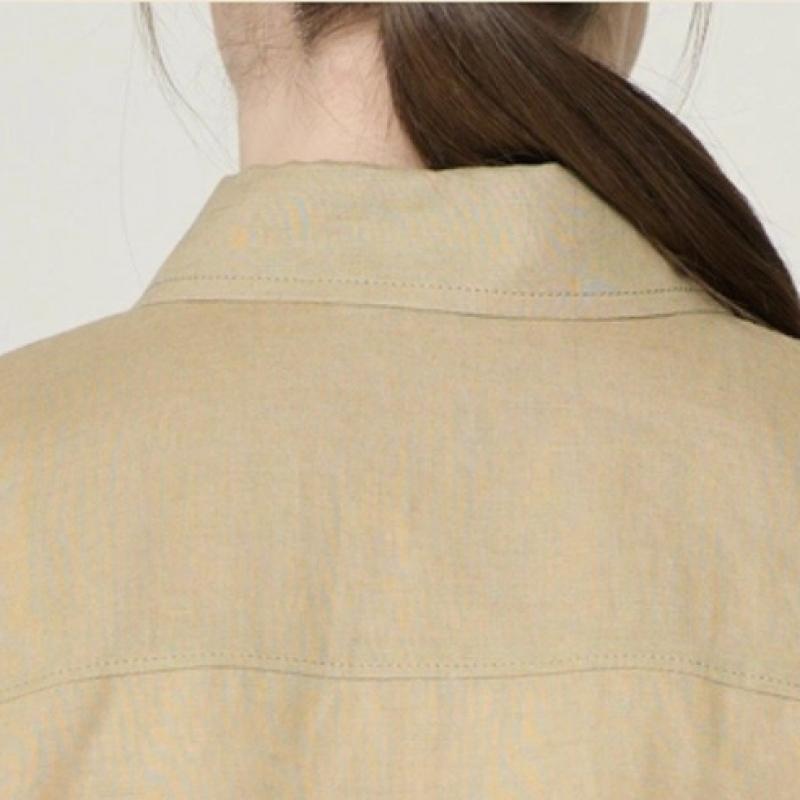 Bcbg Pocket Drop Shoulder Linen Blouse B6m5b492