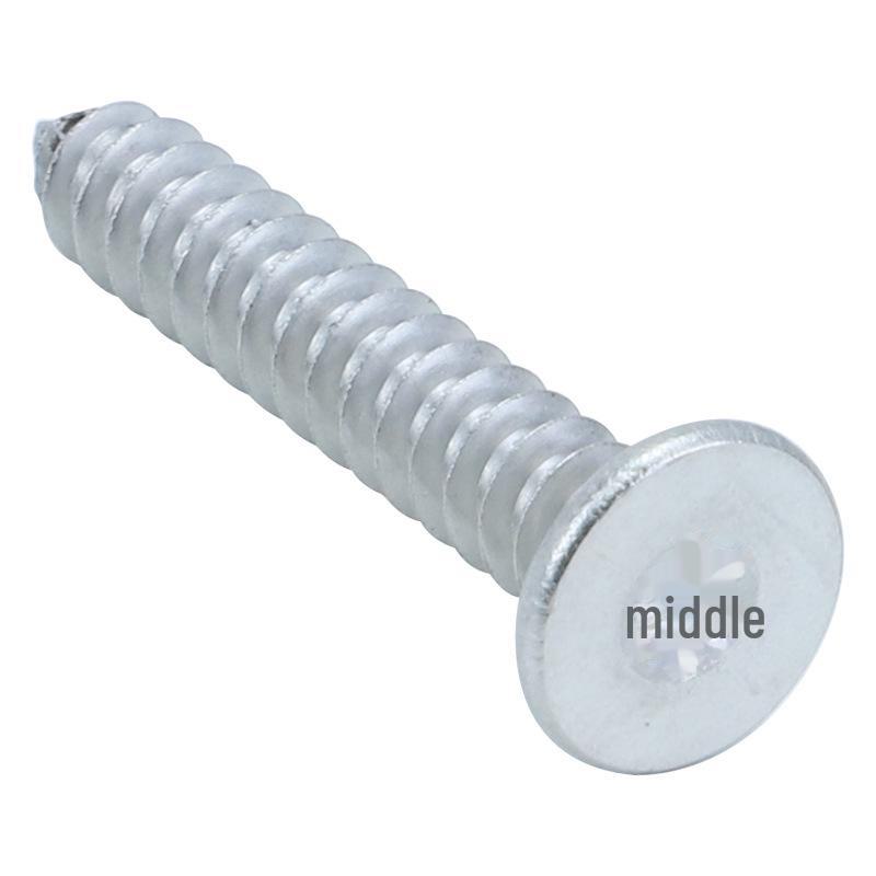 304 Stainless Steel Large Flat Head Plum Slot Self-Tapping Screw M2/M3/M4/M5