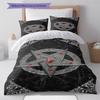 Satan Symbol Pattern Bedding,Quilt Set Quilt Cover Pillowcase Home Birthday Gift (1 * Duvet Cover + 2 * Pillowcase, Without Core)